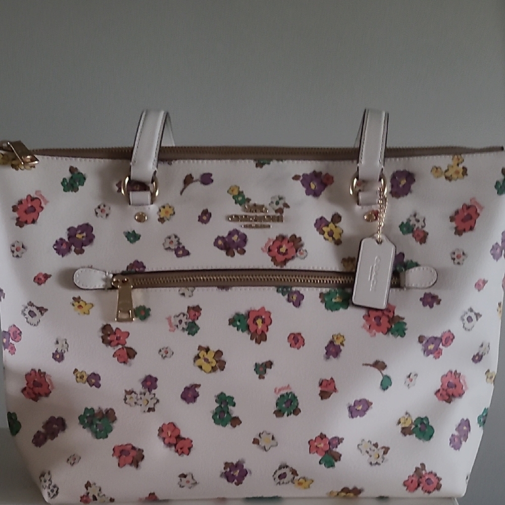 Coach Multicolor Floral Tote Bag